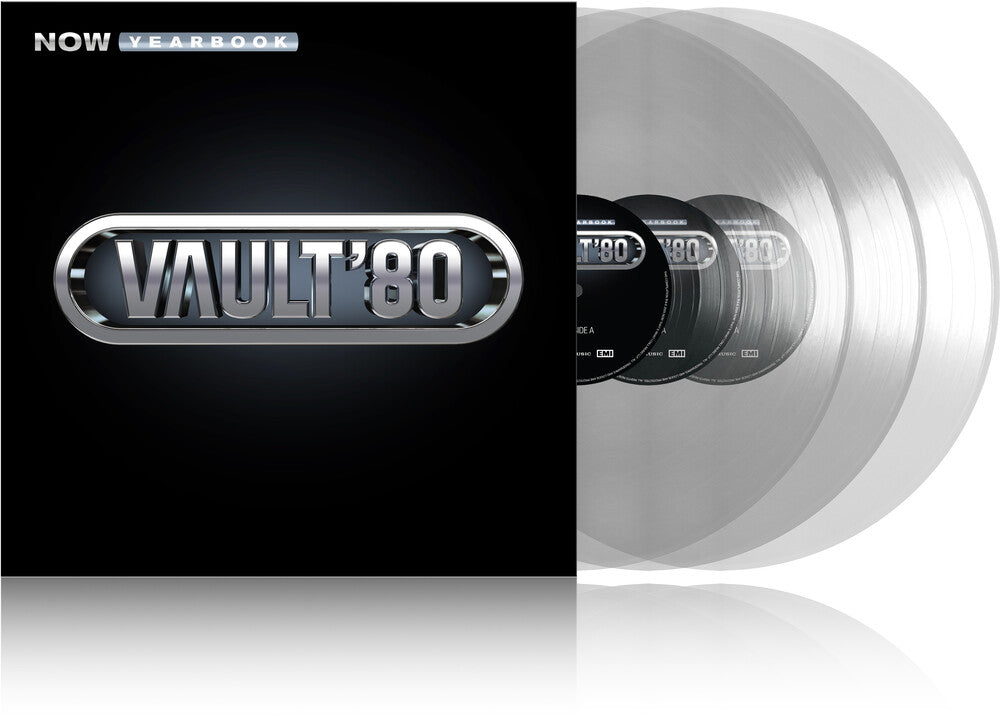 the album cover for Now Yearbook The Vault: 1980 / Various (Cvnl) (Uk) - Now Yearbook The Vault: 1980 / Various [Clear Vinyl] (Uk)