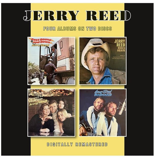 the album cover for Jerry Reed - East Bound & Down / Jerry Reed Rides Again / Sweet