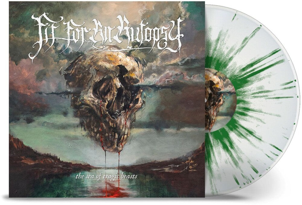 the album cover for Fit For An Autopsy - Sea Of Tragic Beasts - White Green [Colored Vinyl] (Grn)