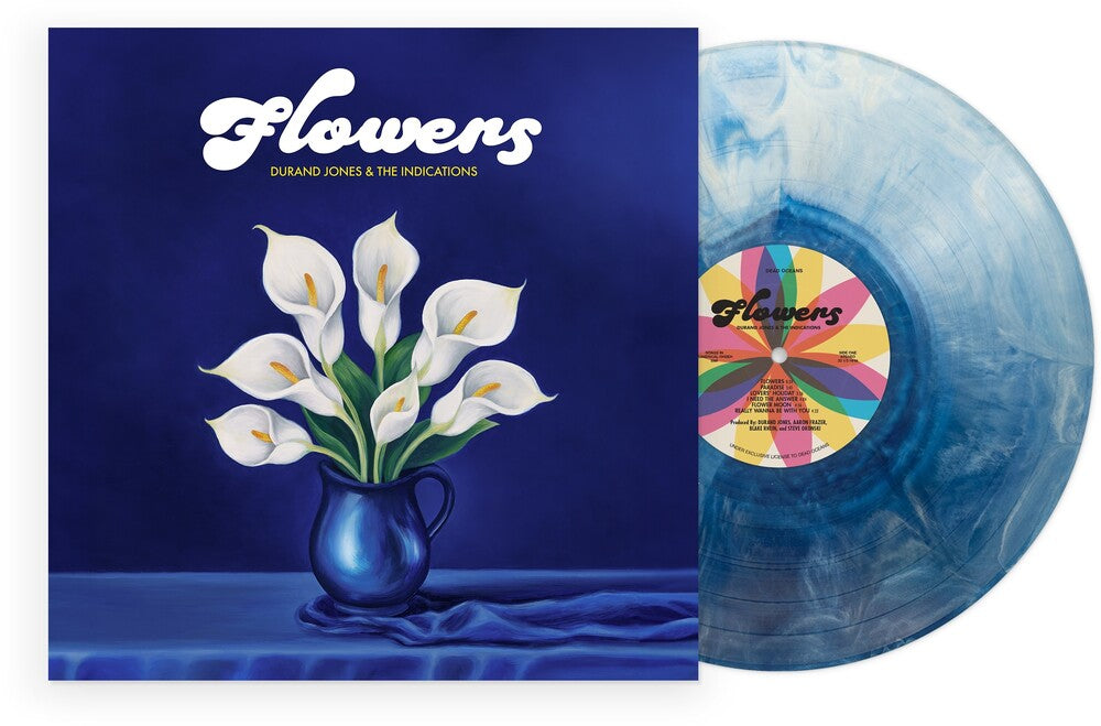the album cover for Durand Jones  & The Indications - Flowers - Blue (Blue) [Colored Vinyl]