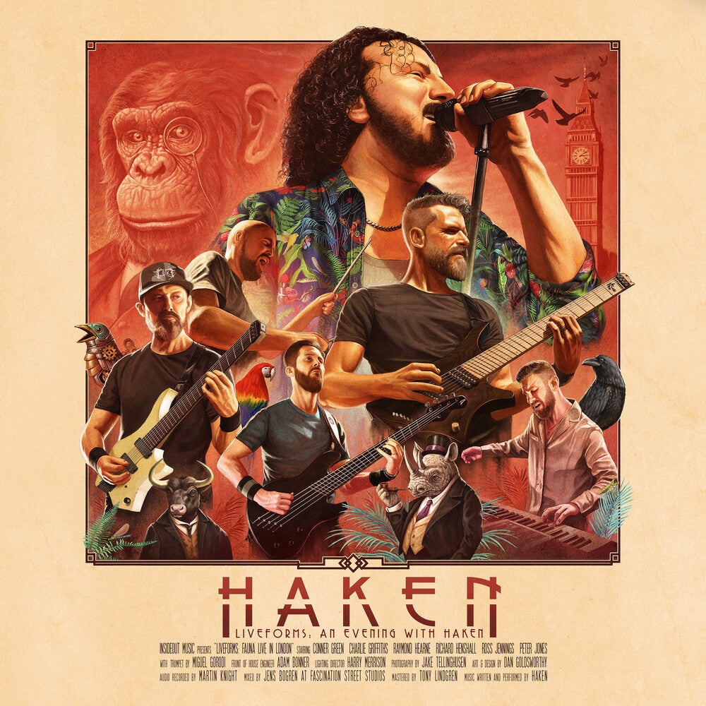 the album cover for Haken - Liveforms: An Evening With Haken [3CD & Blu-ray]