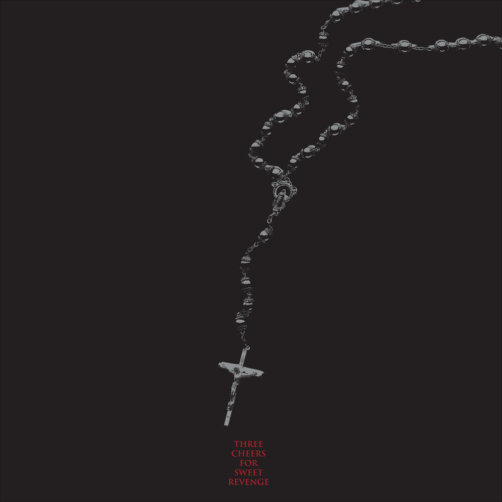 the album cover for My Chemical Romance - Three Cheers for Sweet Revenge (Deluxe Edition) -  [Red and Black Marble 2LP]