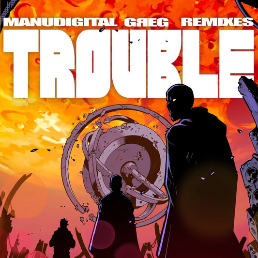 the album cover for Chinese Man - Trouble - Orange Vinyl [Colored Vinyl] [Limited Edition] (Org)