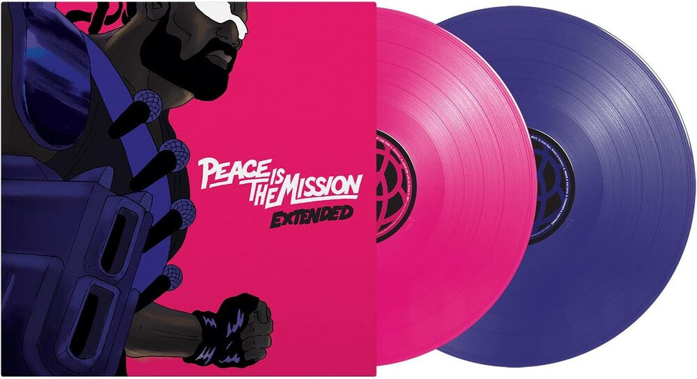 the album cover for Major Lazer - Peace Is The Mission - Extended (10 Year Anniversary) [Pink/Deep Purple Vinyl]