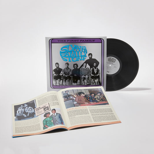 the album cover for Sly &amp; The Family Stone - The First Family: Live at Winchester Cathedral 1967 -  [LP and 24 Page Book ]