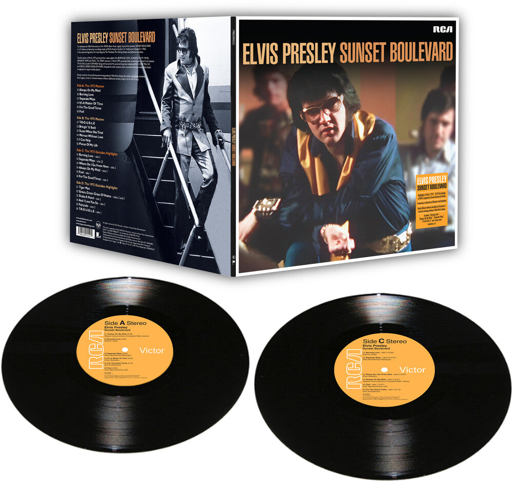 the album cover for Elvis Presley - Sunset Boulevard