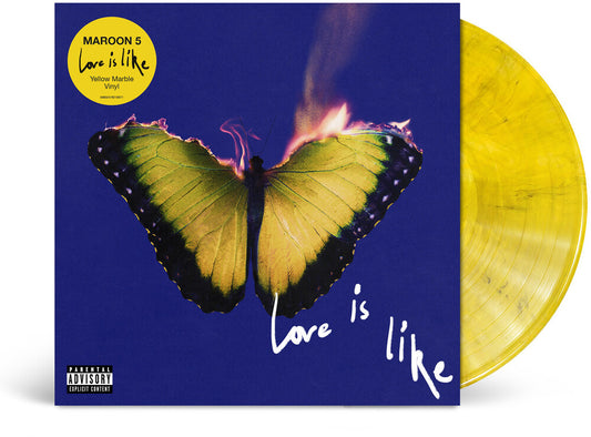the album cover for Maroon 5 - Love Is Like [Yellow Marble LP]