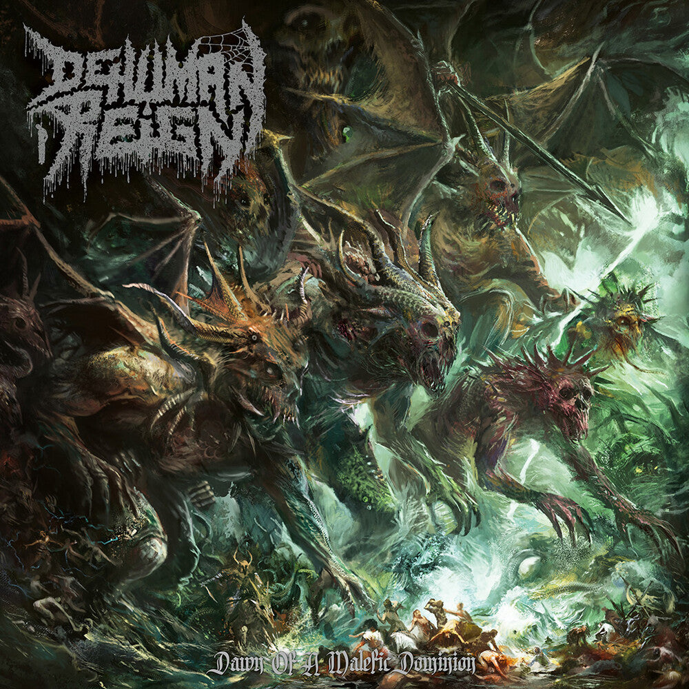 the album cover for Dehuman Reign - Dawn Of A Malefic Dominion
