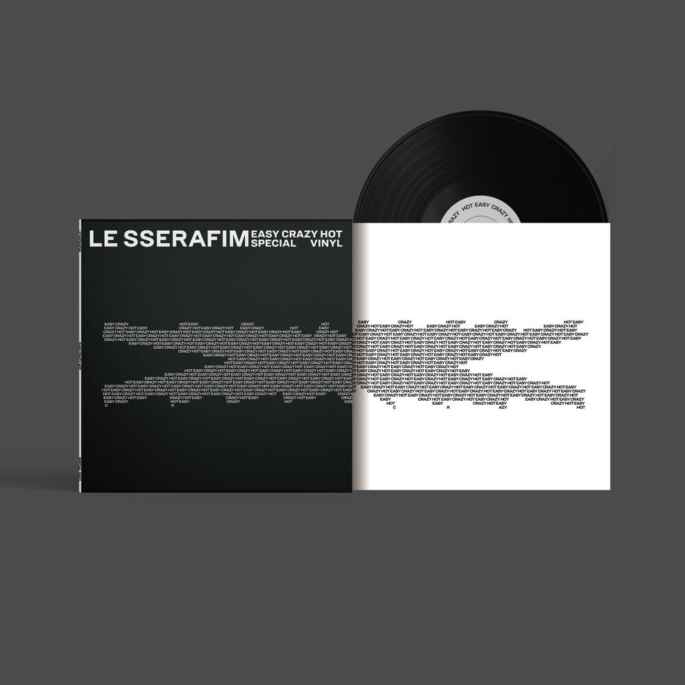 the album cover for LE SSERAFIM - Easy-Crazy-Hot [SILVER WHITE]