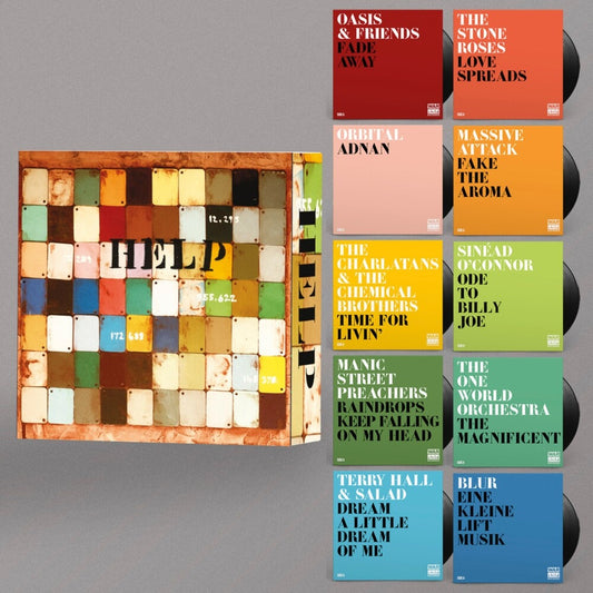 the album cover for Various Artists - Help (30th Anniversary) [7inch Box Set]