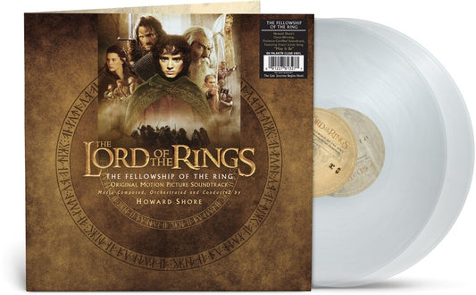 the album cover for Howard Shore - Lord Of The Rings: Fellowship Of The Ring [Indie Exclusive Palantir Clear LP]