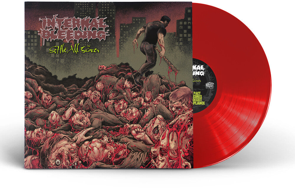 the album cover for Internal Bleeding - Settle All Scores [Clear Vinyl] (Red)