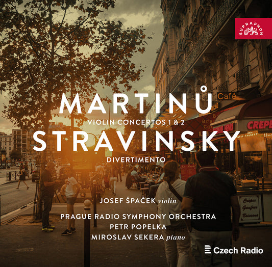 the album cover for Josef Spacek - Bohuslav Martinu: Violin Concertos: Stravinsky: