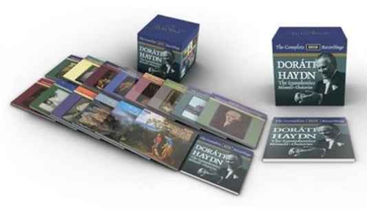 the album cover for Antal Dorati  / Philharmonia Hungarica - Haydn: The Complete Decca Recordings (Box)