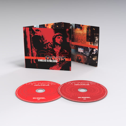 the album cover for Oasis - Familiar To Millions - 25th Anniversary [2CD]