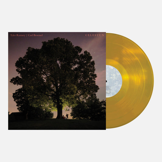 the album cover for Tyler Ramsey / Carl Broemel - Celestun [Indie Exclusive Gold Colored Vinyl]
