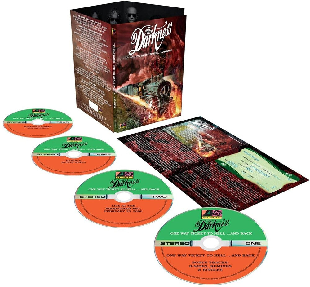 the album cover for The Darkness - One Way Ticket To Hell And Back (20th Anniversary) [Box]