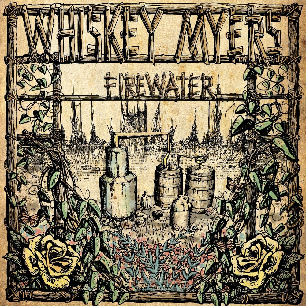 the album cover for Whiskey Myers - Firewater (White Lightnin) [Indie Exclusive Colored Vinyl]