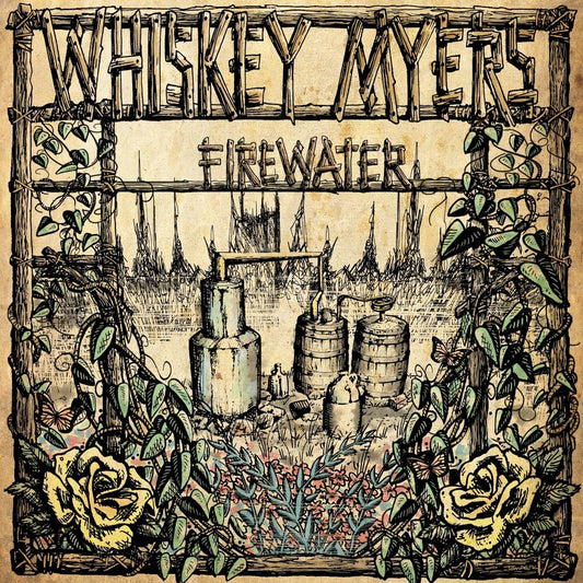 the album cover for Whiskey Myers - Firewater (White Lightnin) [Indie Exclusive Colored Vinyl]