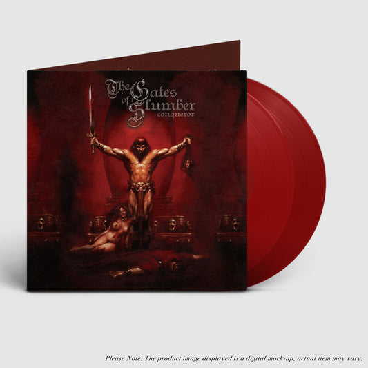 the album cover for Gates Of Slumber - Conqueror [Colored Vinyl] (Gate) [Limited Edition] (Red)