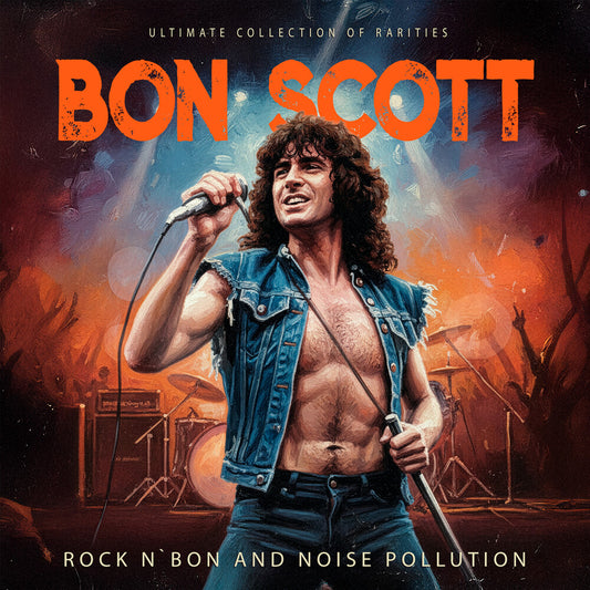 the album cover for Bon Scott - Rock N 'bon & Noise Pollution [Digipak]