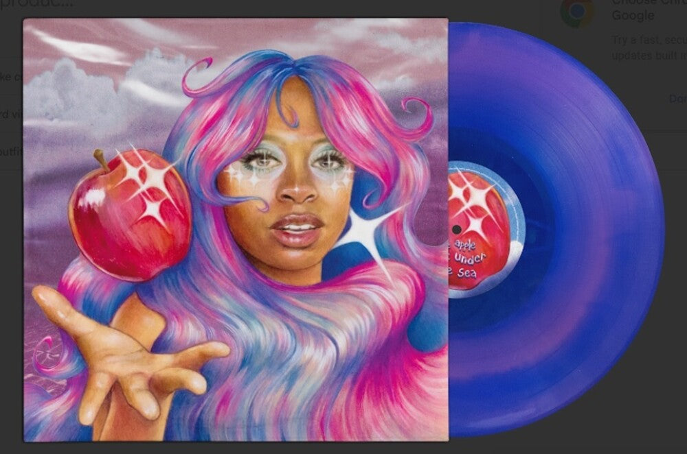 the album cover for hemlocke springs - the apple tree under the sea [Purple & Blue Sunburst Vinyl]