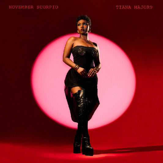 the album cover for Tiana Major9 - November Scorpio [Clear Vinyl] (Red)