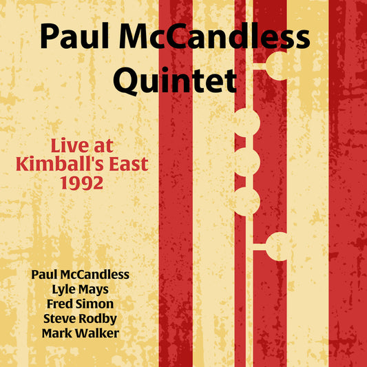 the album cover for Paul Mccandless - Live At Kimball's East 1992