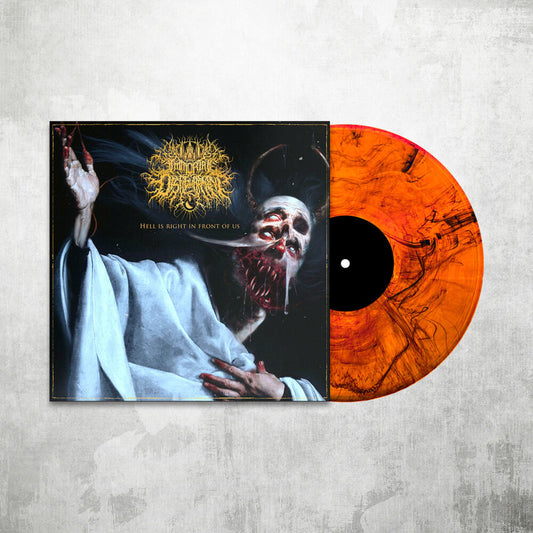 the album cover for Immortal Disfigurement - Hell Is Right In Front Of Us (Blk) [Clear Vinyl] (Org)