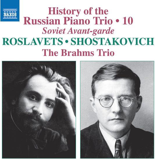 the album cover for Brahms Trio - History Of The Russian Pno Trio Vol. 10