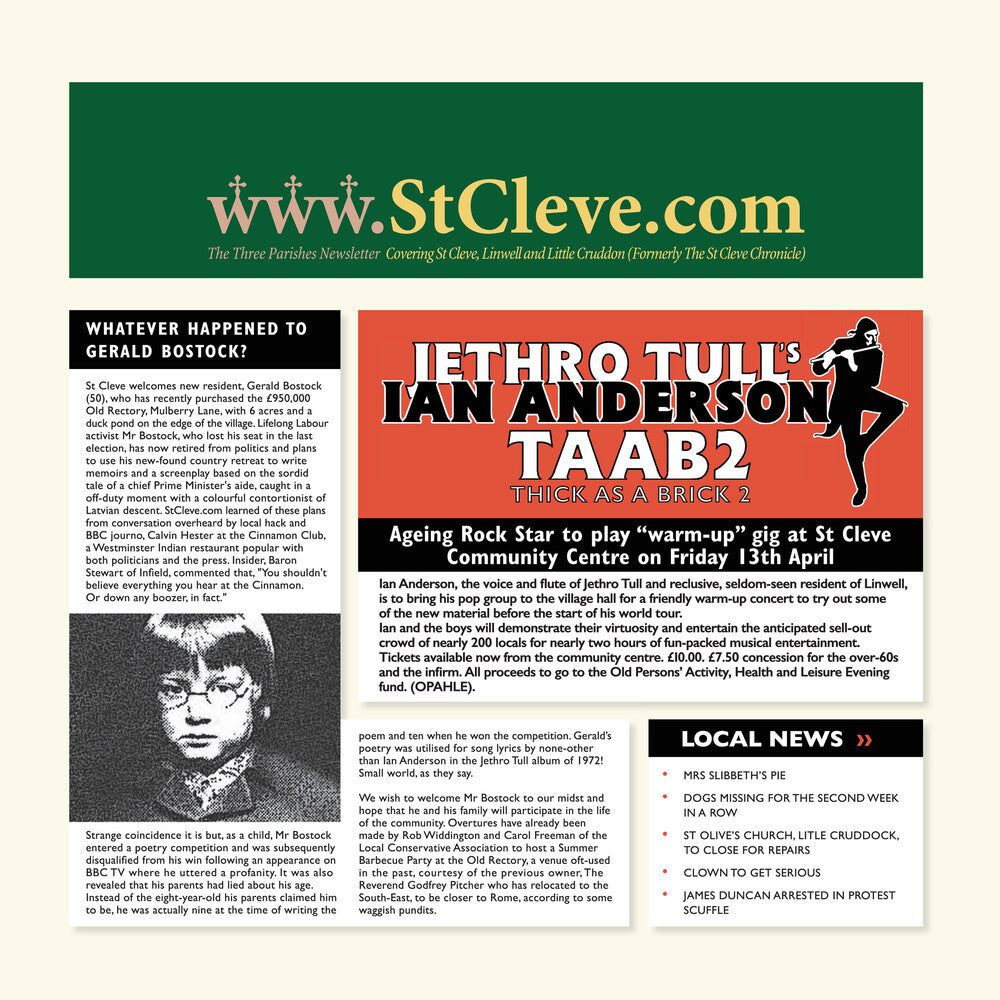 the album cover for Anderson, Ian - Thick As A Brick 2