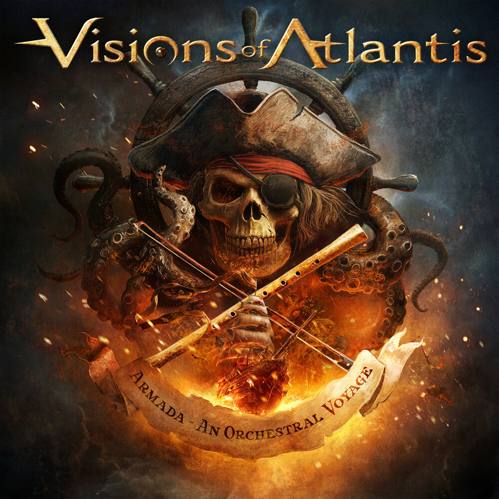 the album cover for Visions Of Atlantis - Armada - An Orchestral Voyage