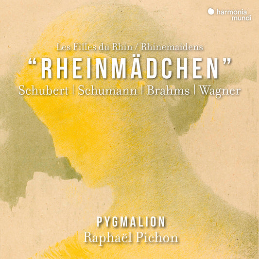 the album cover for Raphael Pichon  / Pygmalion - Schubert, Schumann, Brahms & Wagner: Rheinmadchen