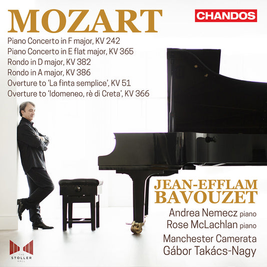 the album cover for Jean Bavouzet -Efflam - Mozart: Pno Cons Vol. 12