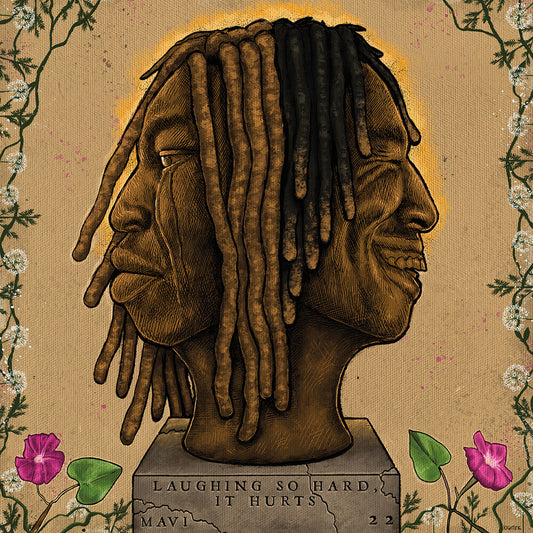 the album cover for Mavi - Laughing So Hard It Hurts