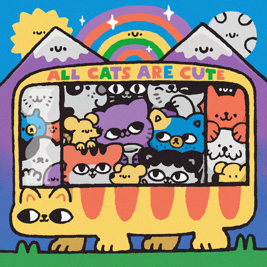 the album cover for Catbeats - All Cats Are Cute - Blue (Blue) [Colored Vinyl]