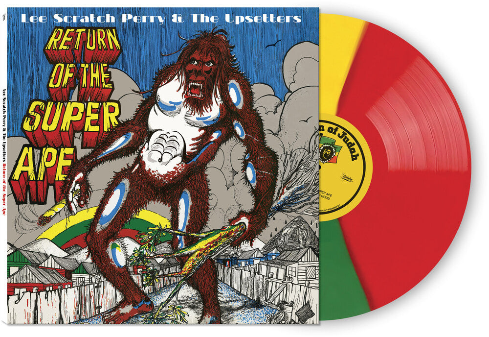 the album cover for Lee "Scratch" Perry and The Upsetters - Return of the Super Ape [Green/Red/Yellow Split]