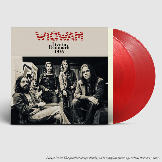 the album cover for Wig Wam - Live In Denmark 1976 [Clear Vinyl] (Red)