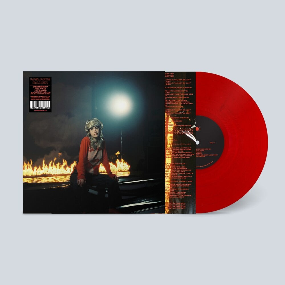 the album cover for Melanie Baker - Somebody Help Me, I'm Being Spontaneous [Colored Vinyl]