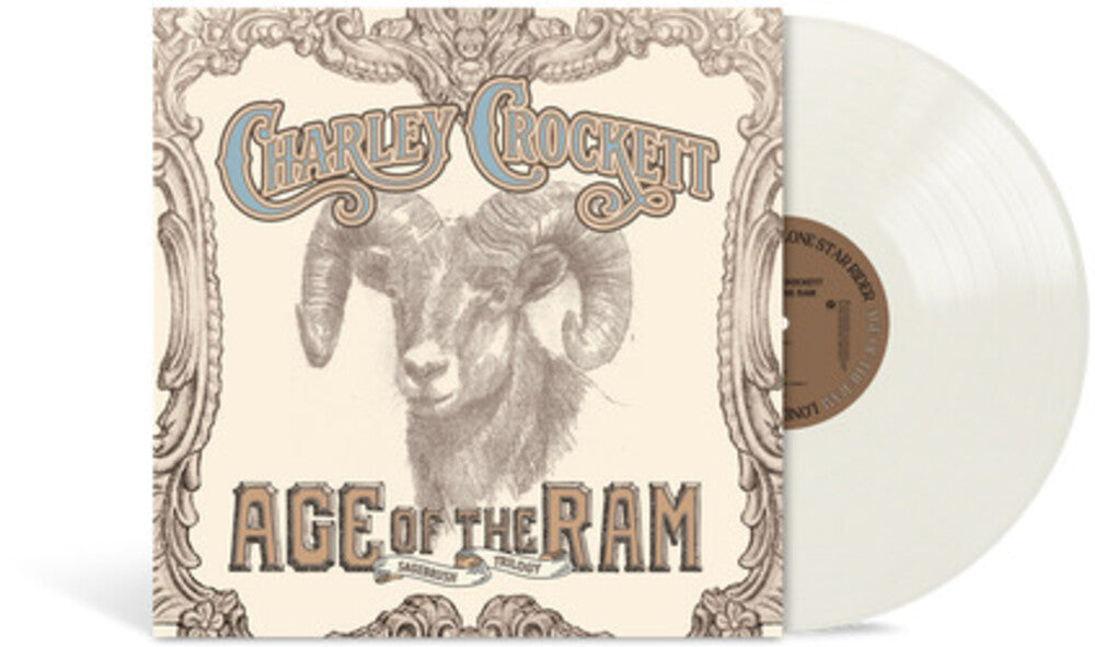 the album cover for Charley Crockett - Age Of The Ram [Mesa White LP with Alternate Cover]