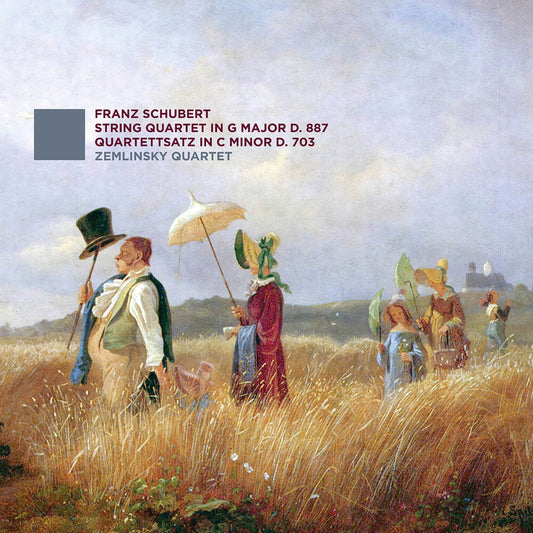 the album cover for Zemlinsky Quartet - Schubert: Str Qrts D. 887 D. 703