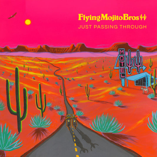 the album cover for Flying Mojito Bros - Just Passing Through - Orange/Pink [Colored Vinyl] (Org)