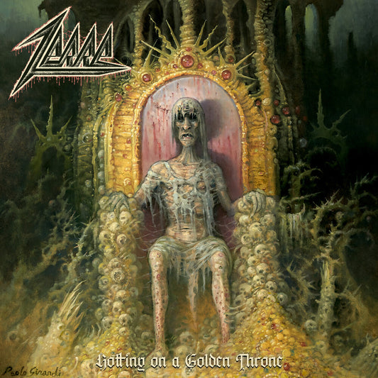 the album cover for Zerre - Rotting On A Golden Throne (Uk)