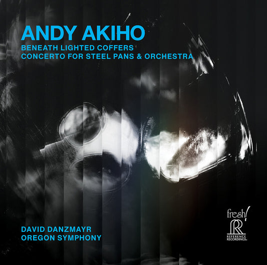the album cover for Andy Akiho - Beneath Lighted Coffers; Concerto For Steel Pans &