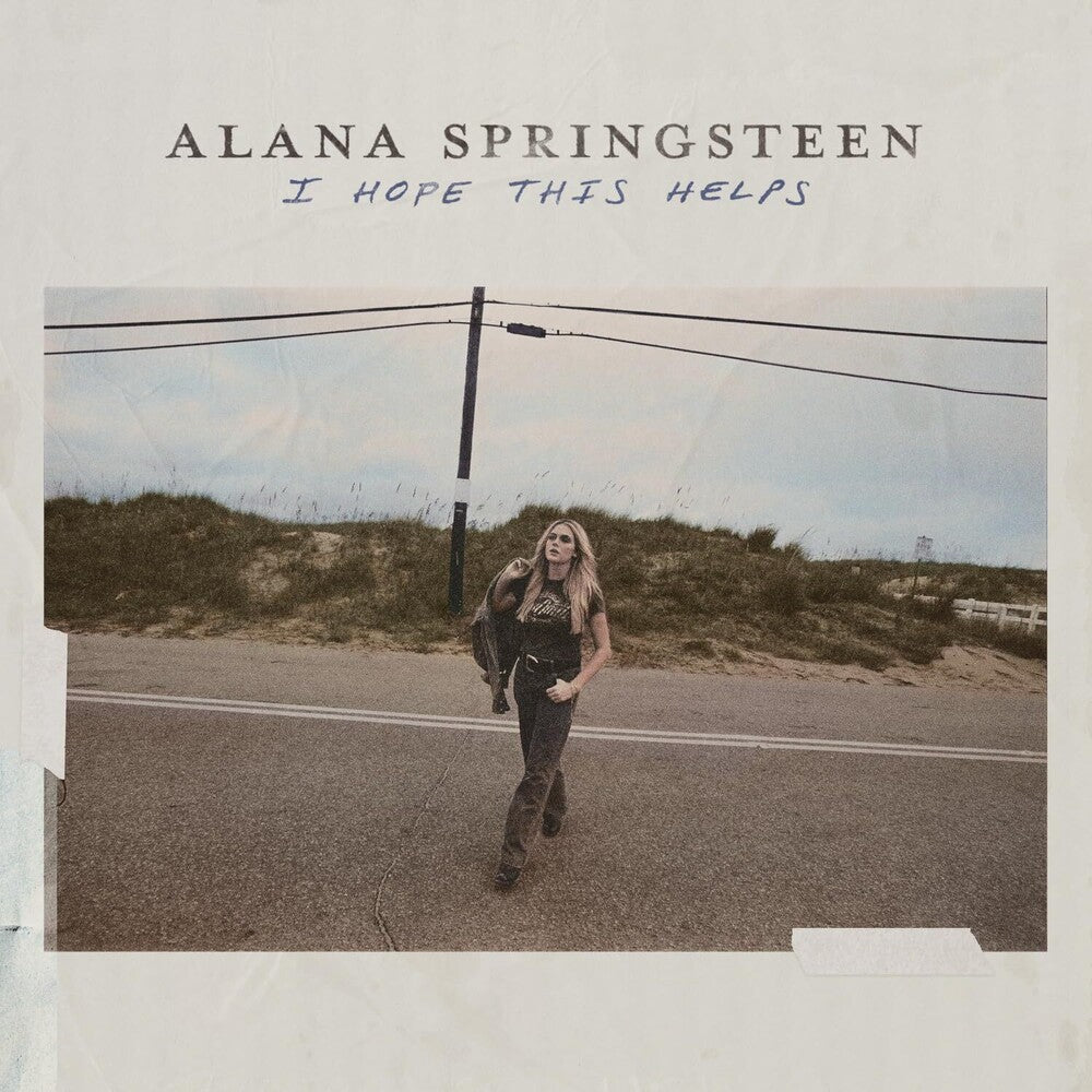 the album cover for Alana Springsteen - I HOPE THIS HELPS [Iridescent Blue]