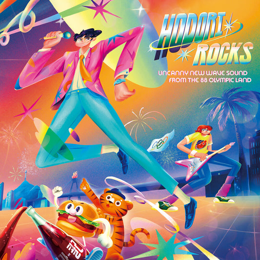 the album cover for Hodori Rocks / Various - HODORI ROCKS: Uncanny New Wave Sound from the 88 Olympic Land (Various Artists)