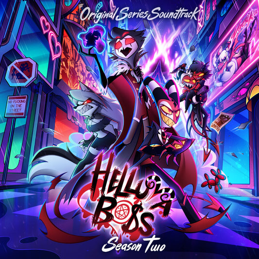 the album cover for Helluva Boss - Helluva Boss: Season 2 (Original Soundtrack) [Indie Exclusive Orange Splatter]