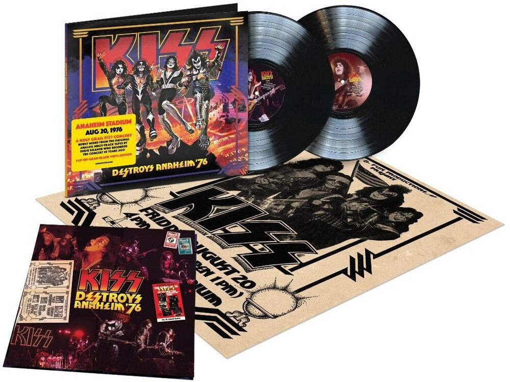 the album cover for KISS - KISS Destroys Anaheim '76