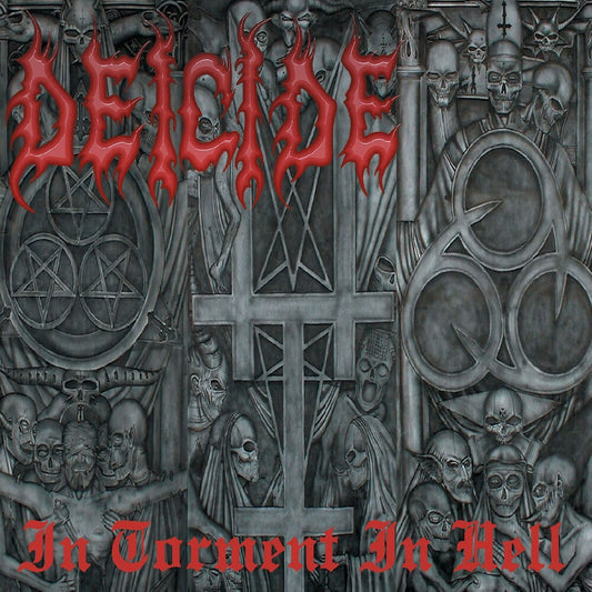 the album cover for Deicide - In Torment In Hell - Remastered - Red Smoke [Colored Vinyl]