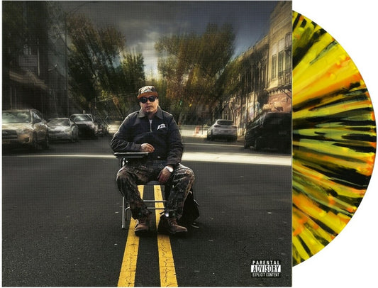 the album cover for Flee Lord / Jansport J - Halfway There (Blk) [Colored Vinyl] (Org) (Ylw) (Spla)